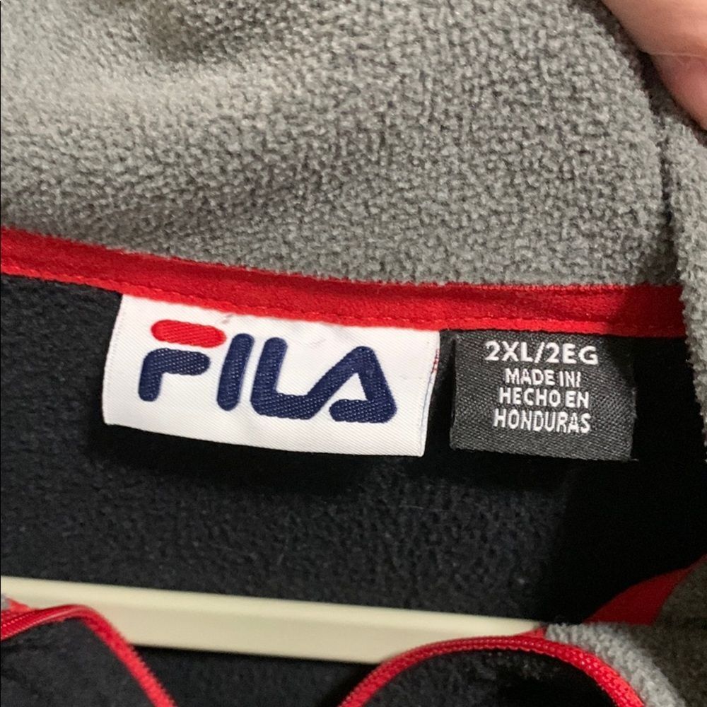 Fila Black Zip Up Sweatshirt Men's Size 2XL - Picture 2 of 6